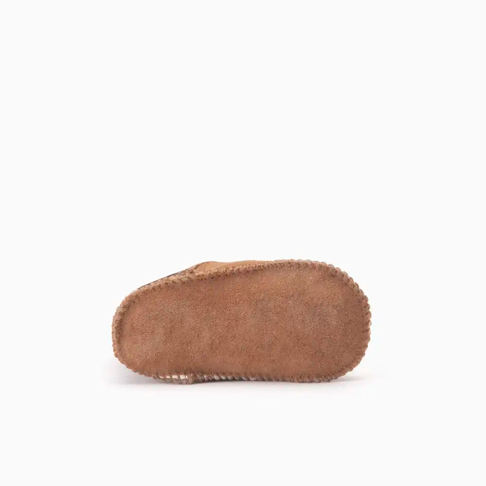 Benella with sock edge and lined ribbed hem cognac 1