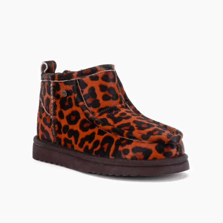 Barunga Women Suède Boot Hairy Print Panther Cognac thumbnail 1