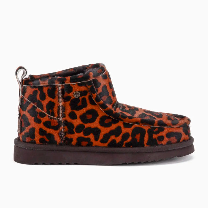 Barunga Women Suède Boot Hairy Print Panther Cognac thumbnail