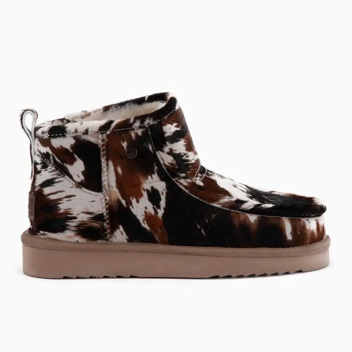 Barunga Women Boot Print Hairy Cow Black thumbnail