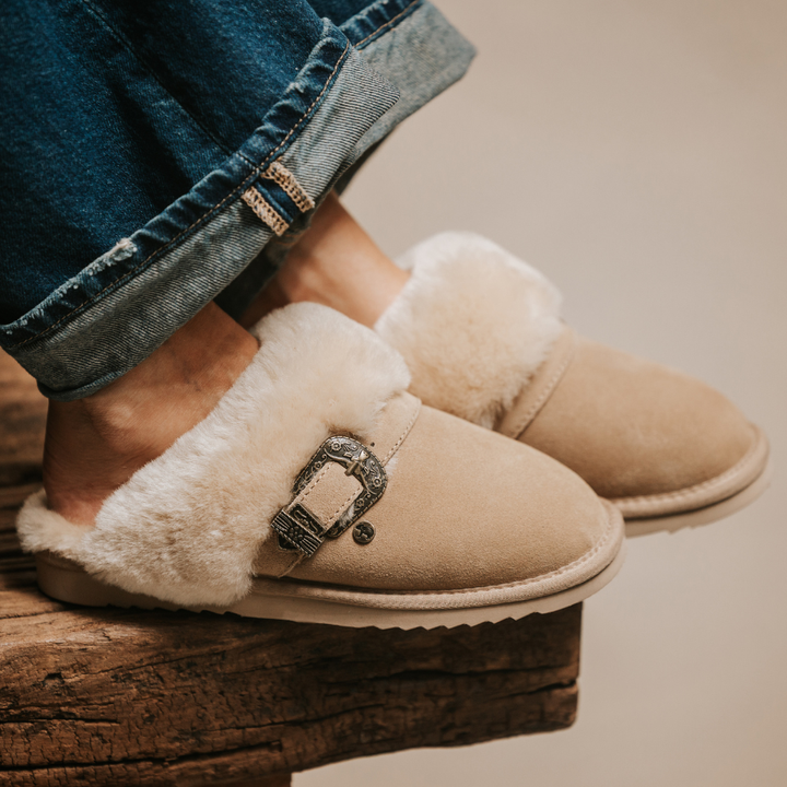 Berri Women Suède Buckle Sand thumbnail 1