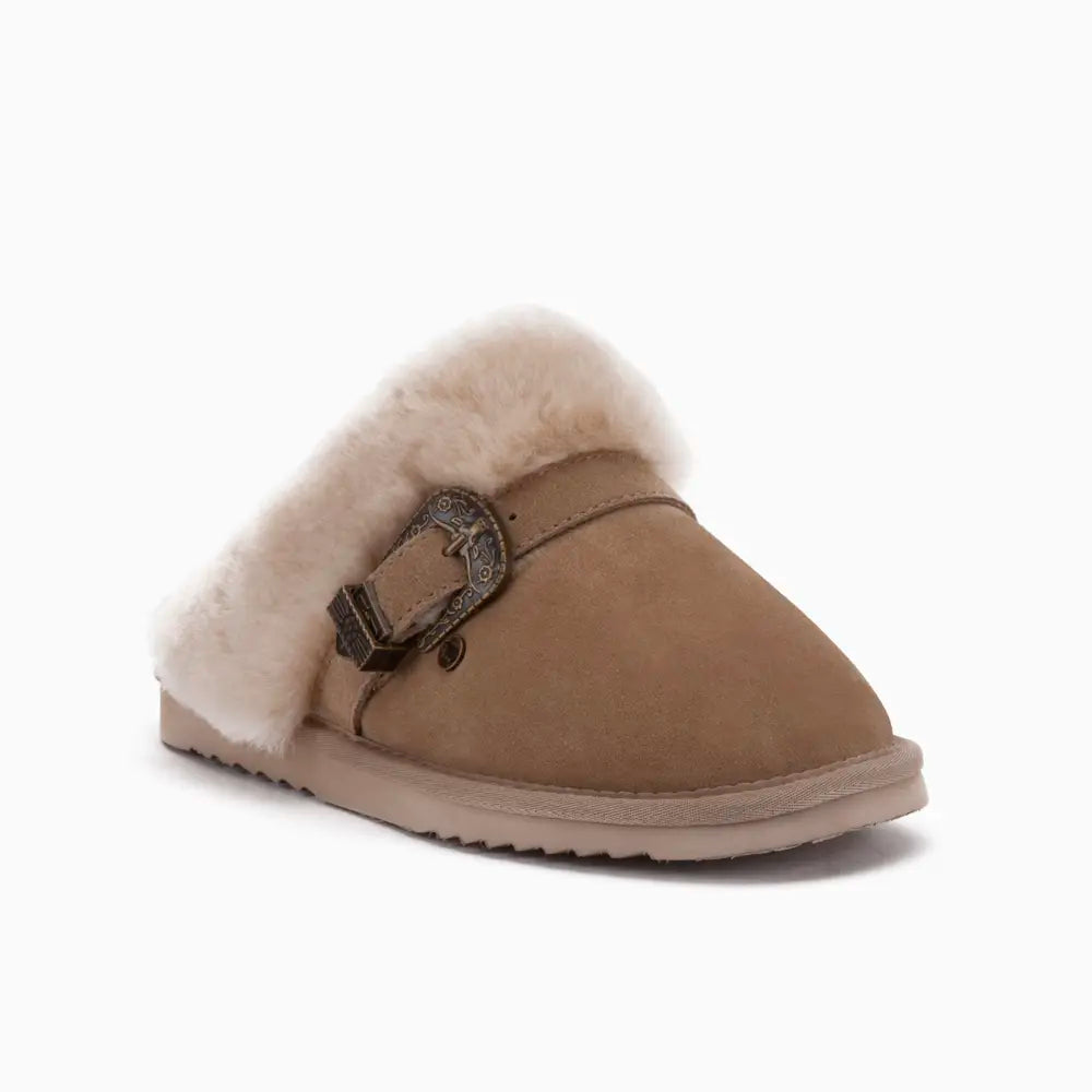 Berri Dames Suède Buckle Sand 1