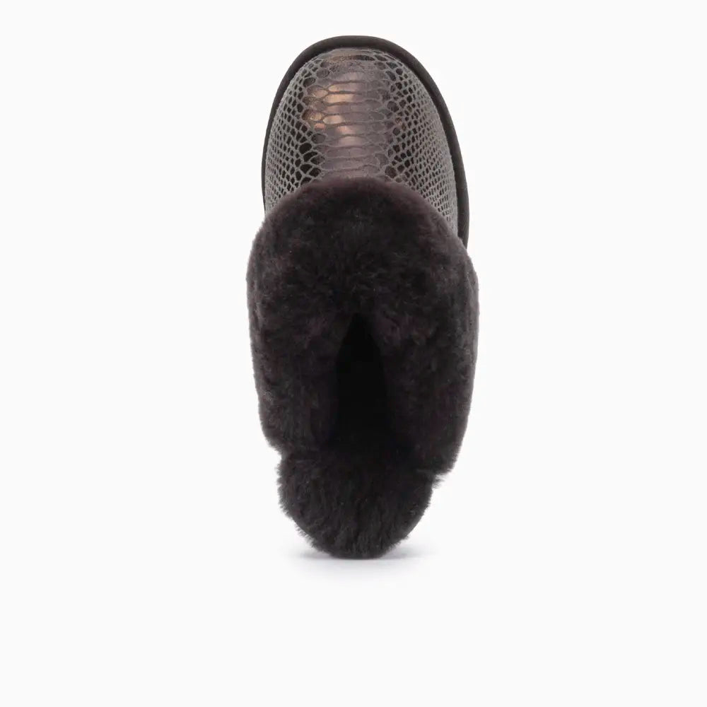 Collie Women Suède Print Snake Choco 3