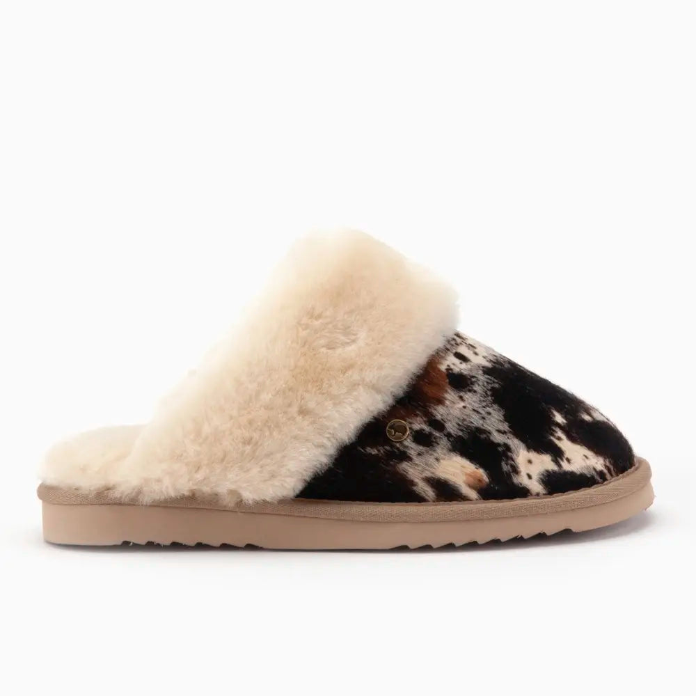 Collie Women Print Hairy Cow Black