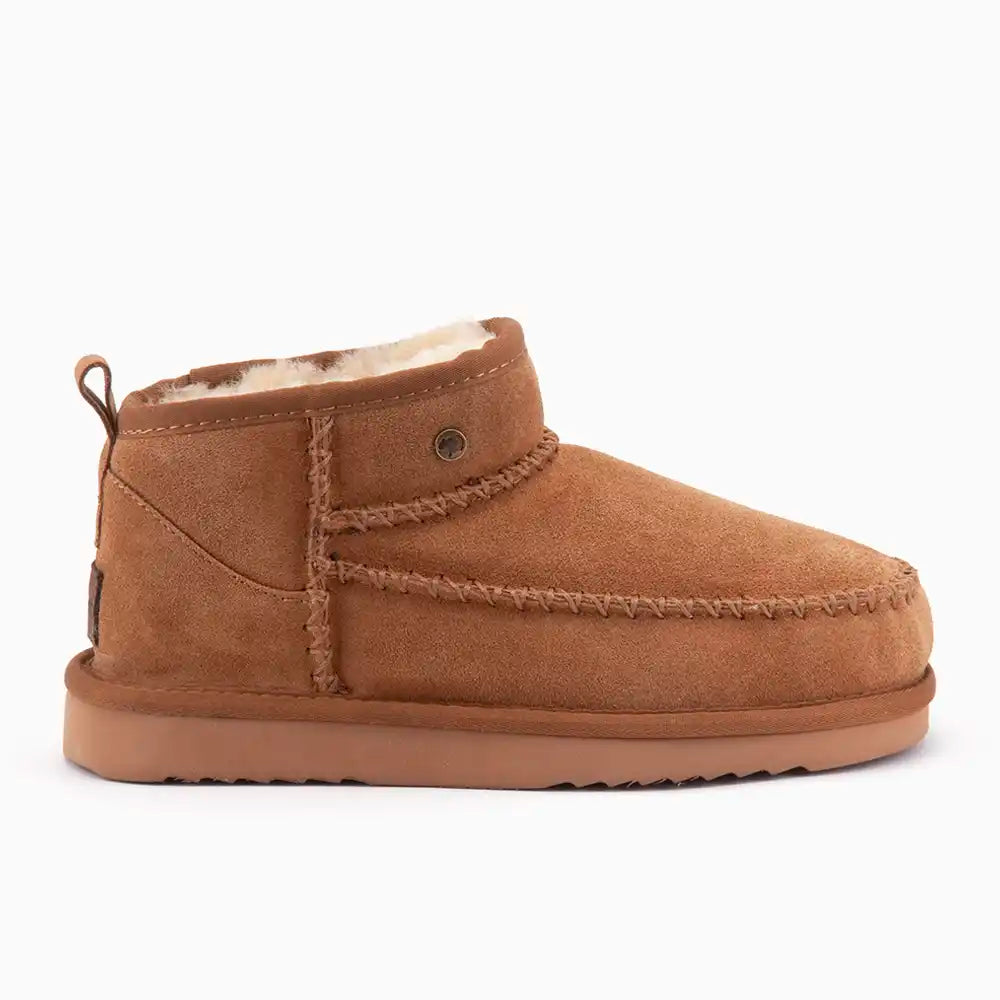 Durack dames suède stitch cognac 10