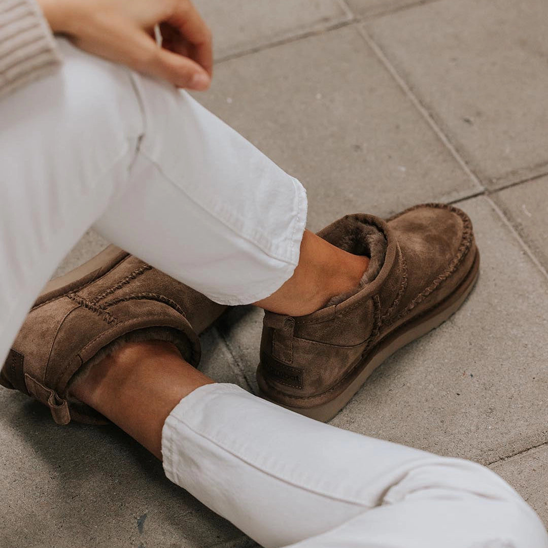 Durack dames suède stitch mud 1