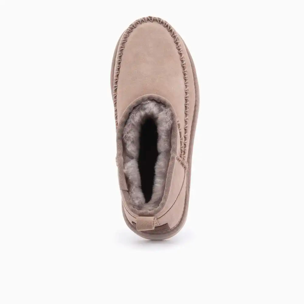 Durack dames suède stitch taupe 10
