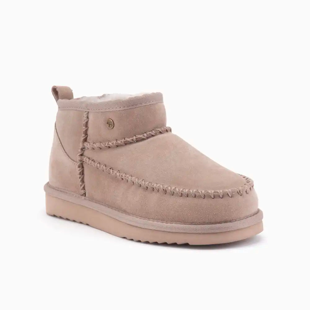 Durack dames suède stitch taupe 5