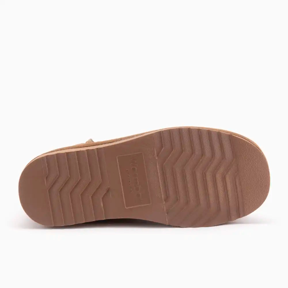 Durack dames suède metalic gold 3