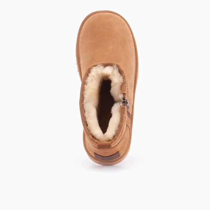 Durack suède zipper cognac thumbnail 2