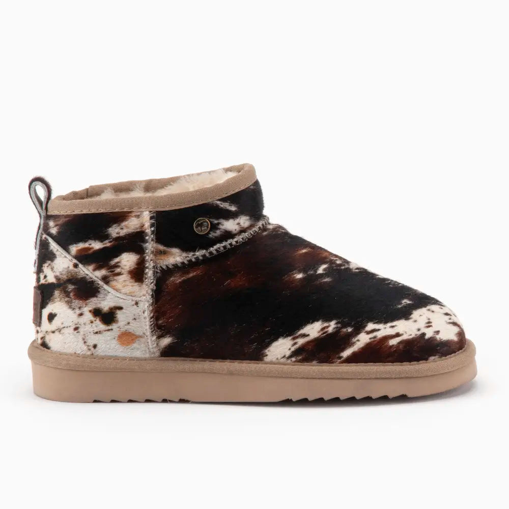 Durack Women Suède Boot Print Hairy Cow Black