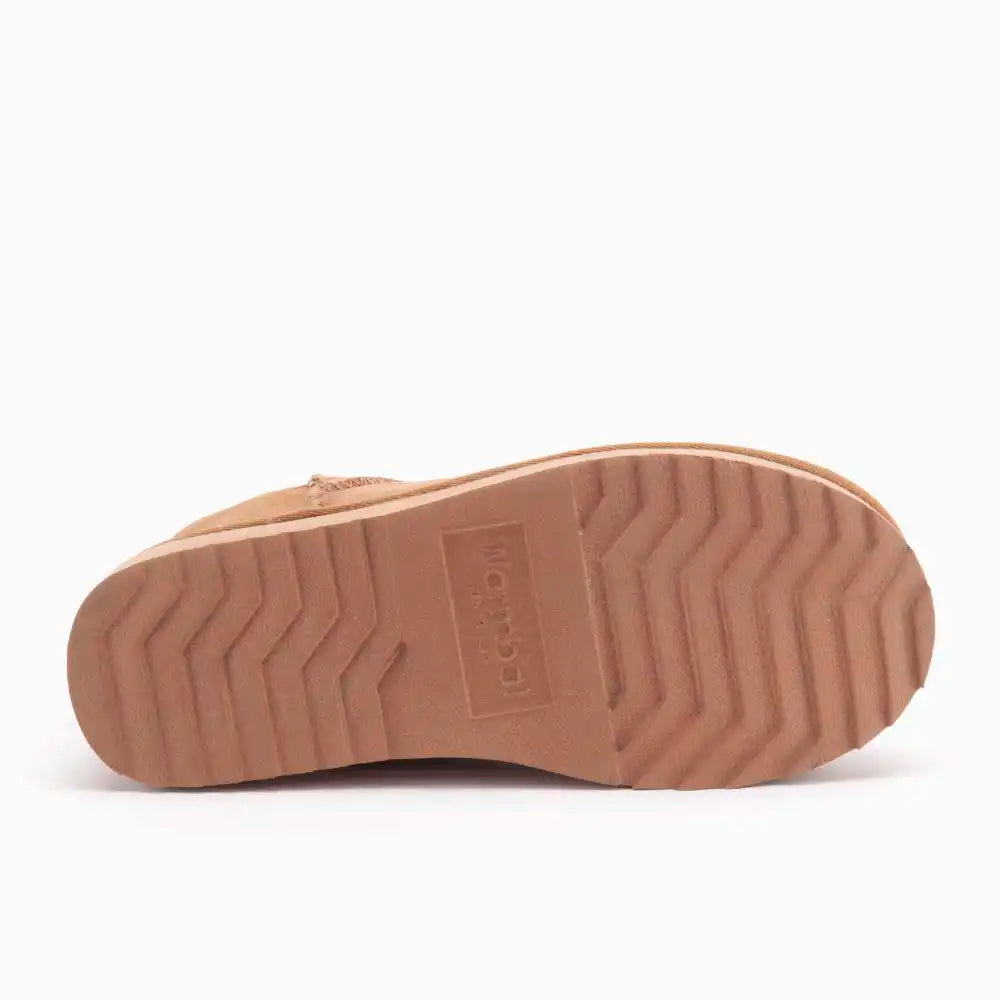 Durack dames suède plateau cognac 5