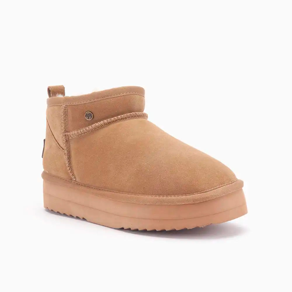 Durack suède plateau camel 3
