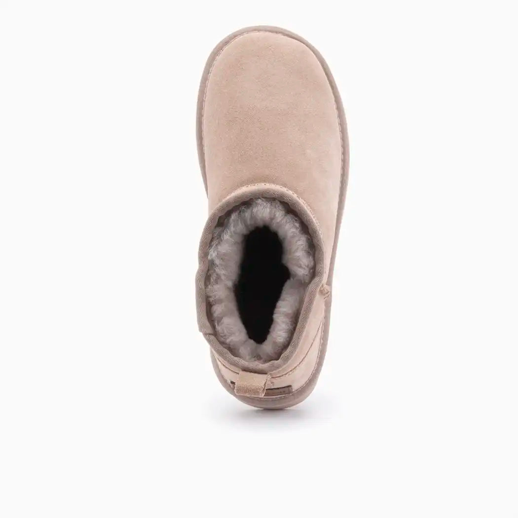 Durack dames suède plateau taupe 6