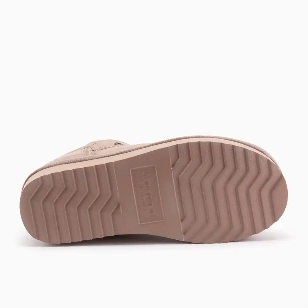 Durack dames suède plateau taupe 11