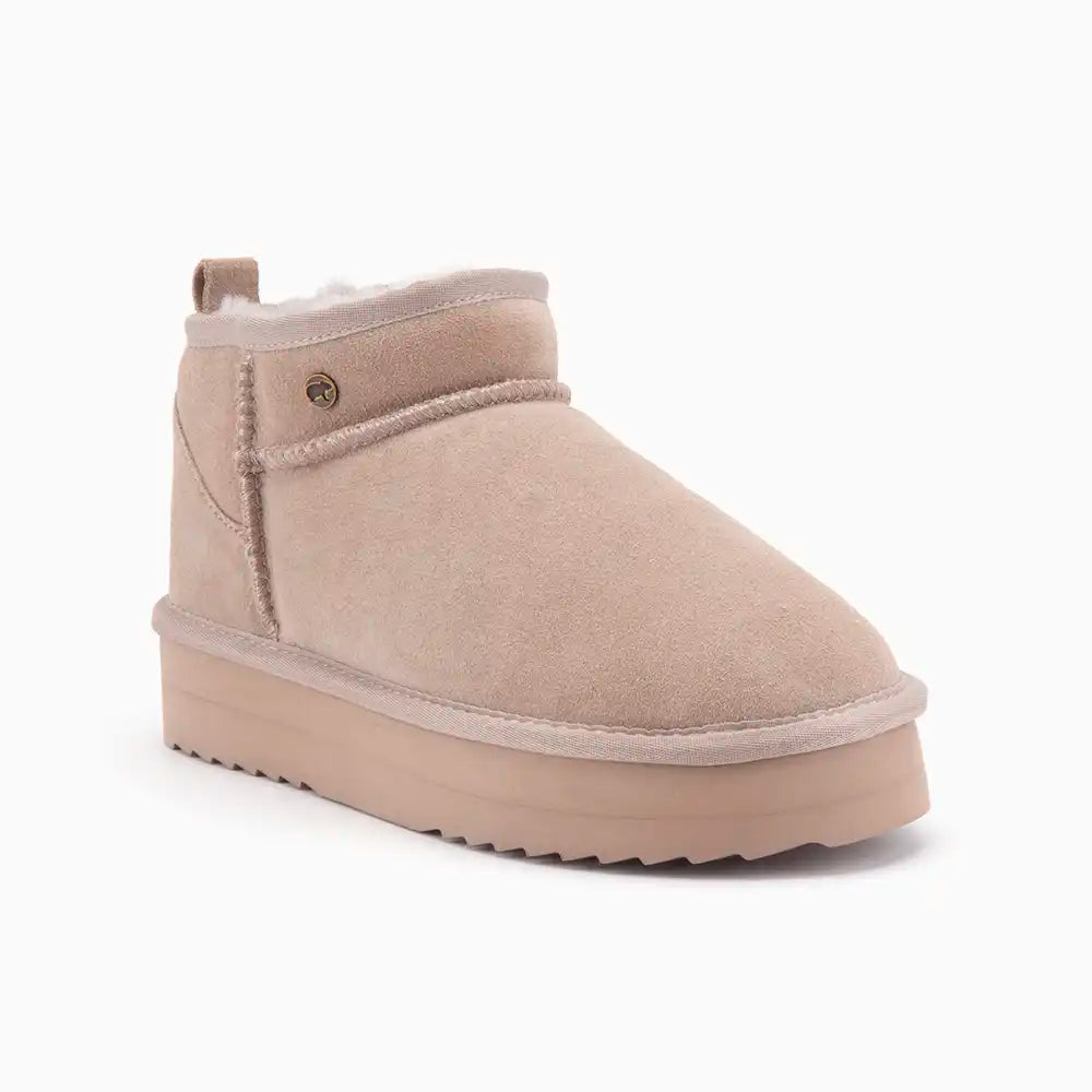 Durack dames suède plateau taupe 13
