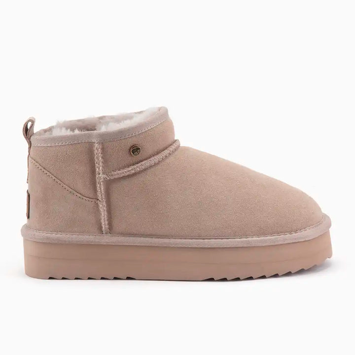 Durack dames suède plateau taupe thumbnail 4