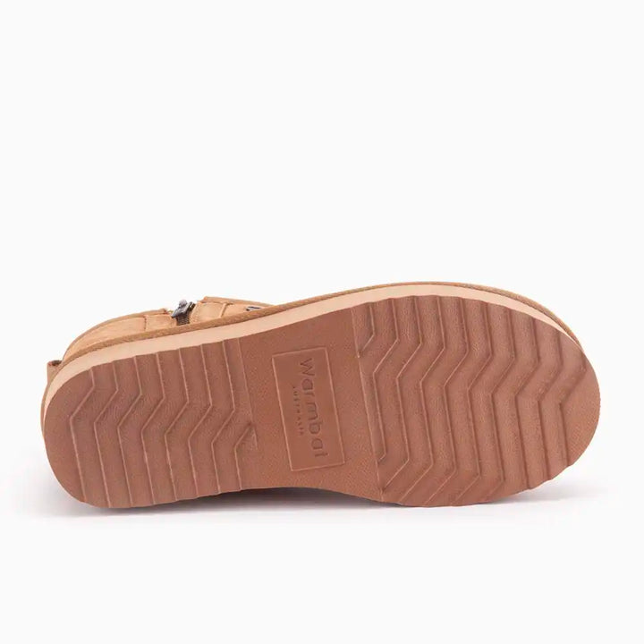 Durack suède plateau zipper cognac thumbnail 3