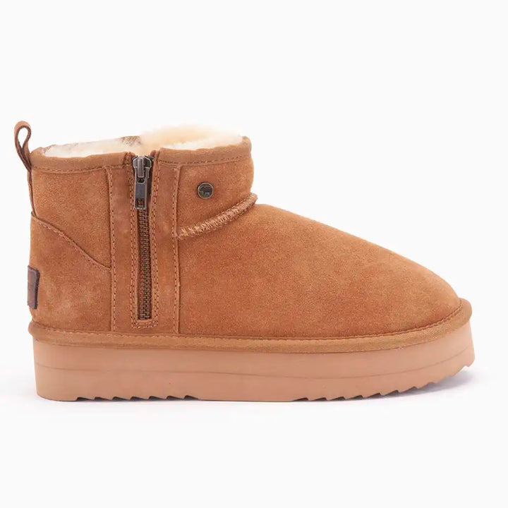 Durack suède plateau zipper cognac thumbnail