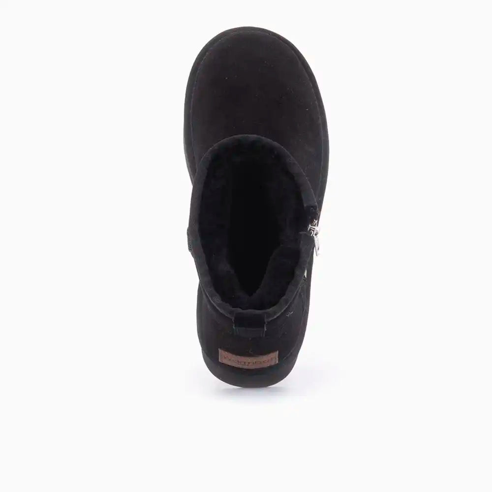 Durack suède plateau zipper black 2