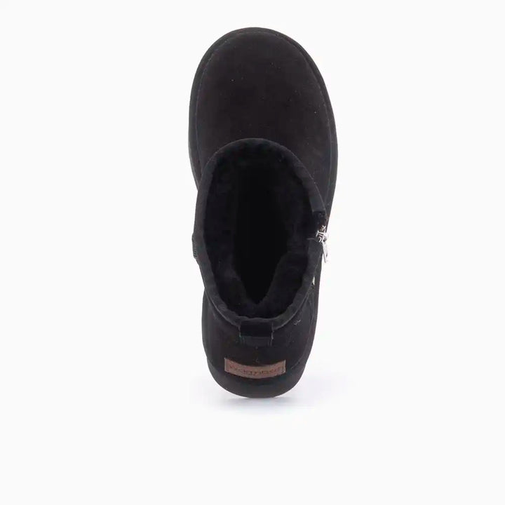 Durack suède plateau zipper black thumbnail 2