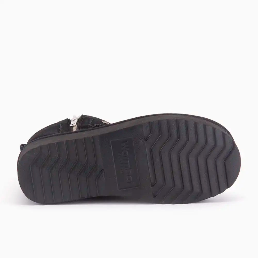 Durack suède plateau zipper black 3