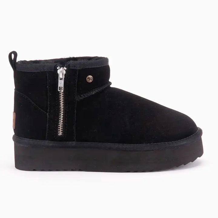 Durack suède plateau zipper black thumbnail