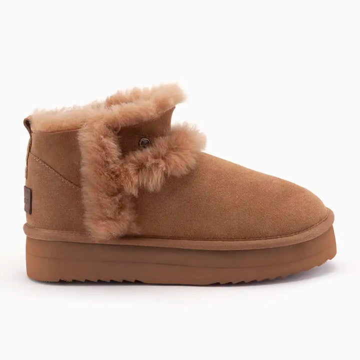Durack suède plateau wool camel thumbnail