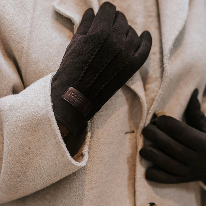 Gloves Women Goat Suède Choco thumbnail 1