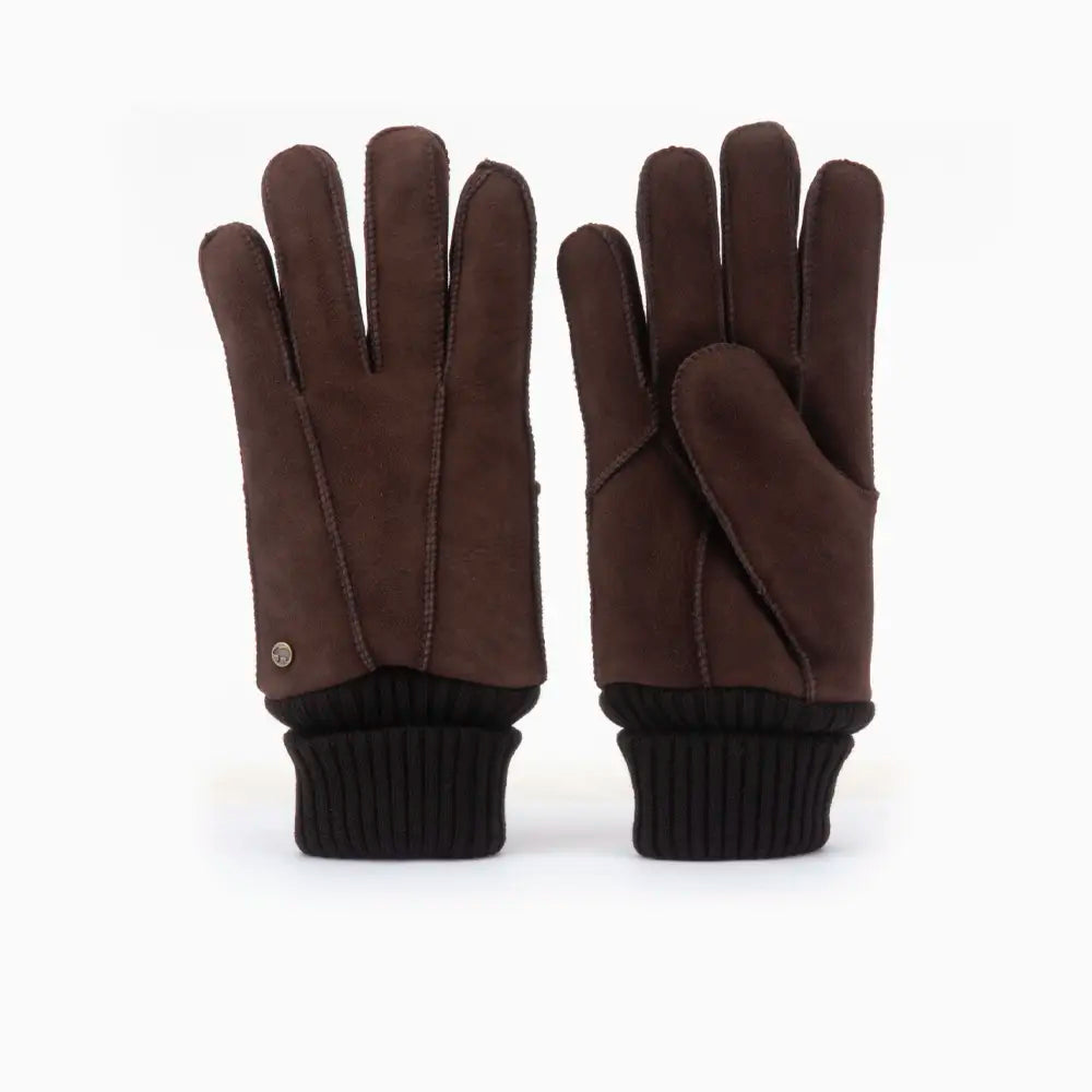 Gloves Men Lammy Patchwork Choco