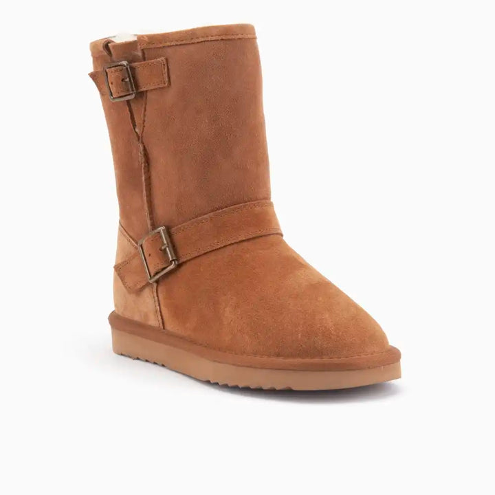 Kangaroo suède buckle cognac thumbnail 2
