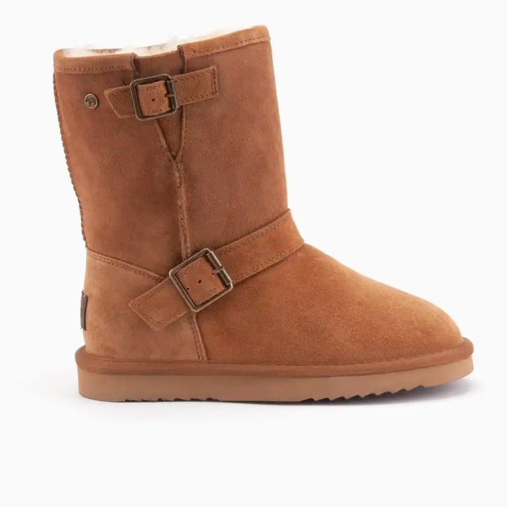 Kangaroo suède buckle cognac thumbnail