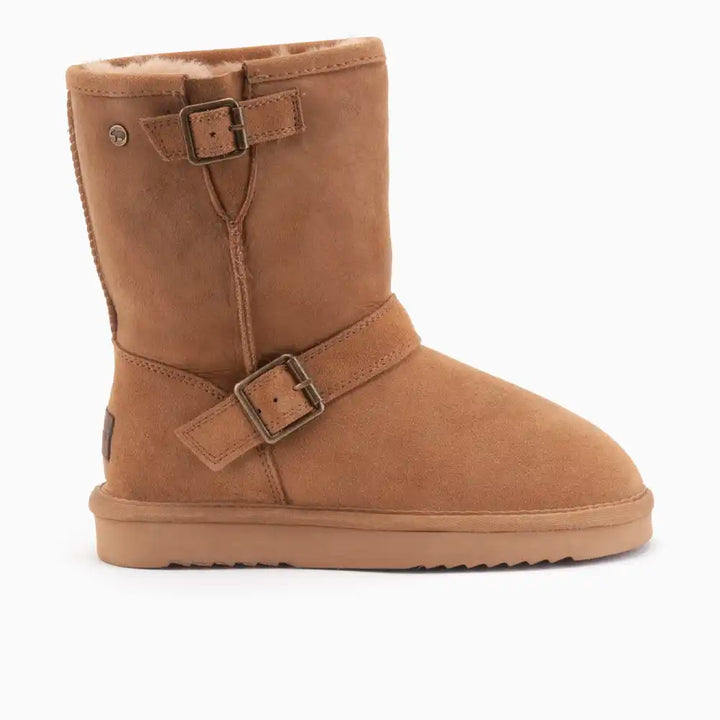 Kangaroo suède buckle camel thumbnail