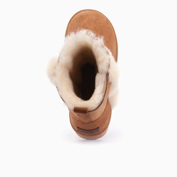 Kangaroo suède plateau wool cognac thumbnail 1
