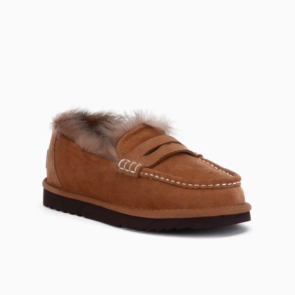 Mildura Dames Suède Loafer Tw Cognac Choco 1