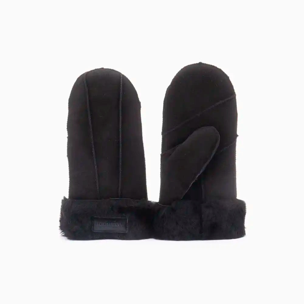 Mittens lammy patchwork black