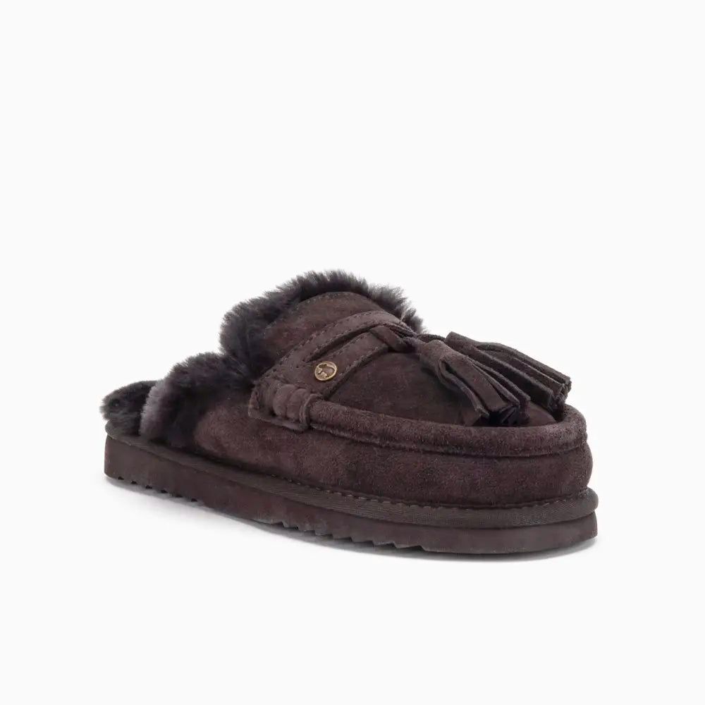 Temora Women Suède Tassels Choco 2