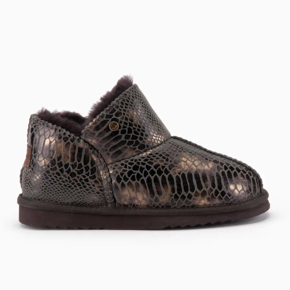 Willow Women Suède Print Snake Choco