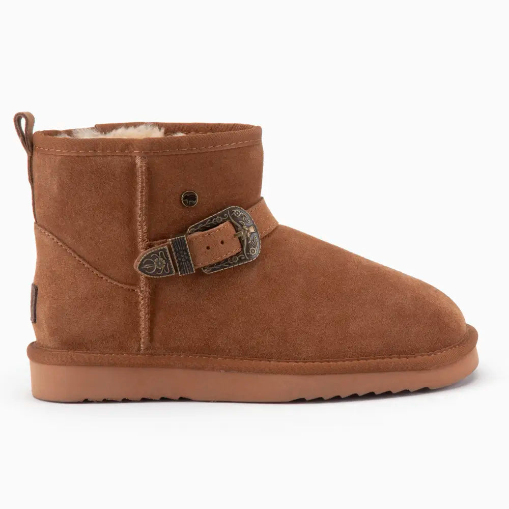Wallaby Women Suède Buckle Cognac