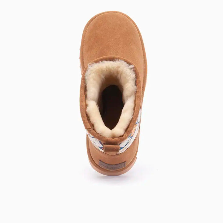 Wallaby suède woven print cognac thumbnail 1