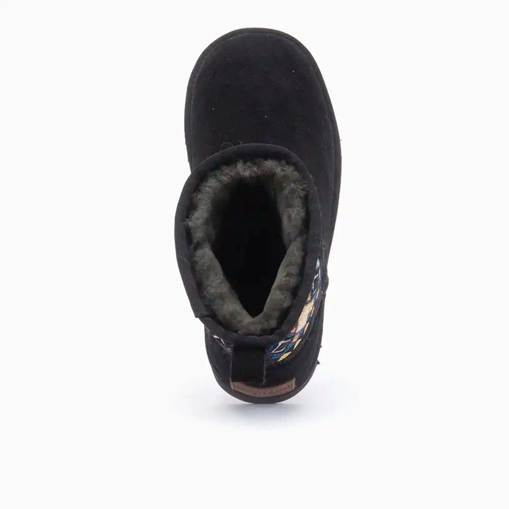 Wallaby suède woven print black 1