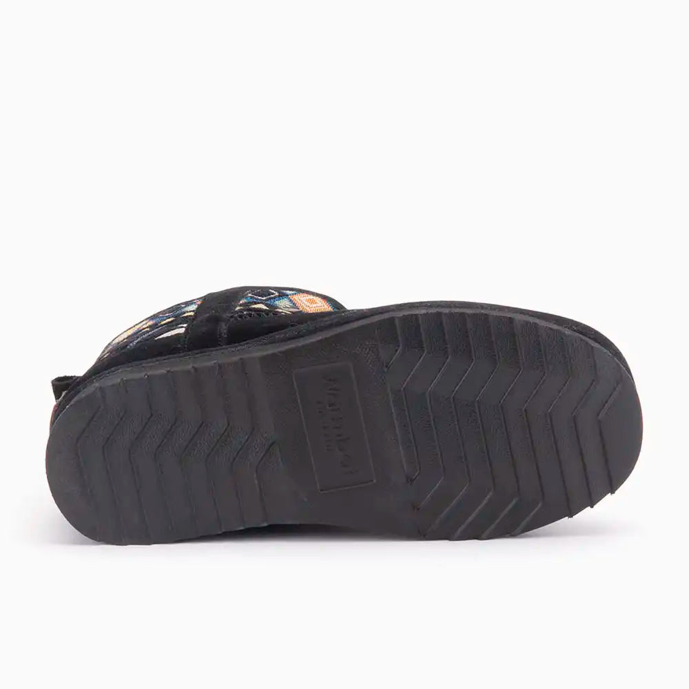 Wallaby suède woven print black 3