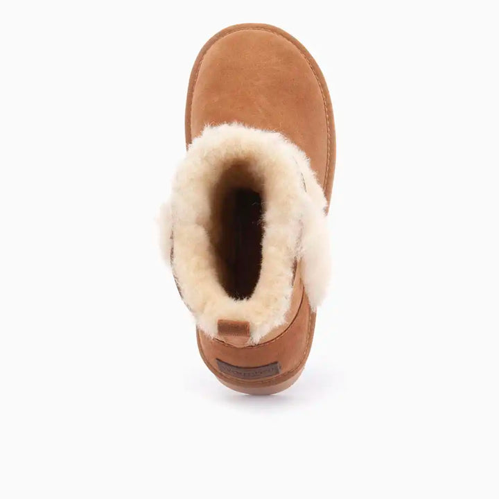 Wallaby suède plateau wool cognac thumbnail 1