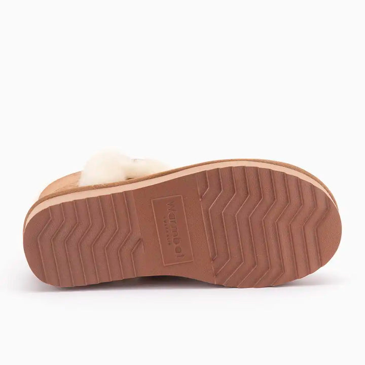 Wallaby suède plateau wool cognac thumbnail 2