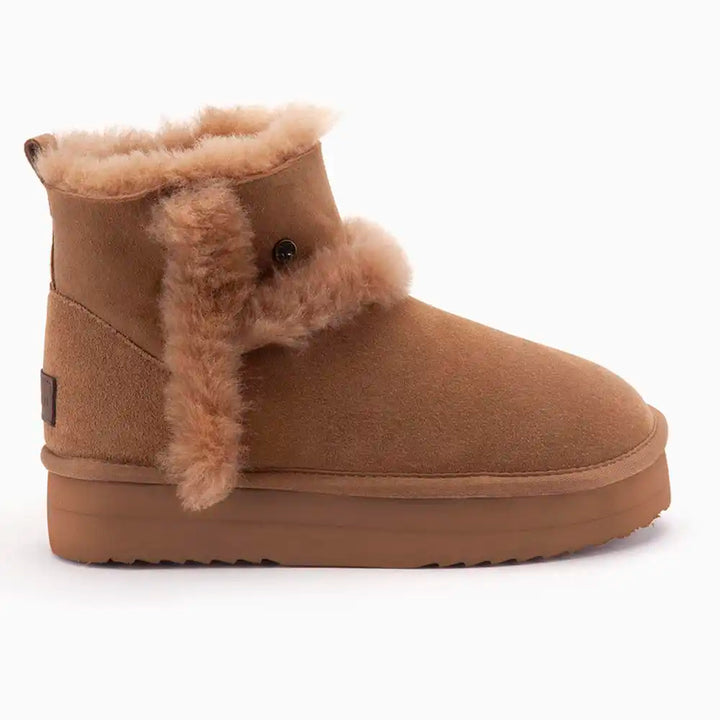 Wallaby suède plateau wool camel thumbnail
