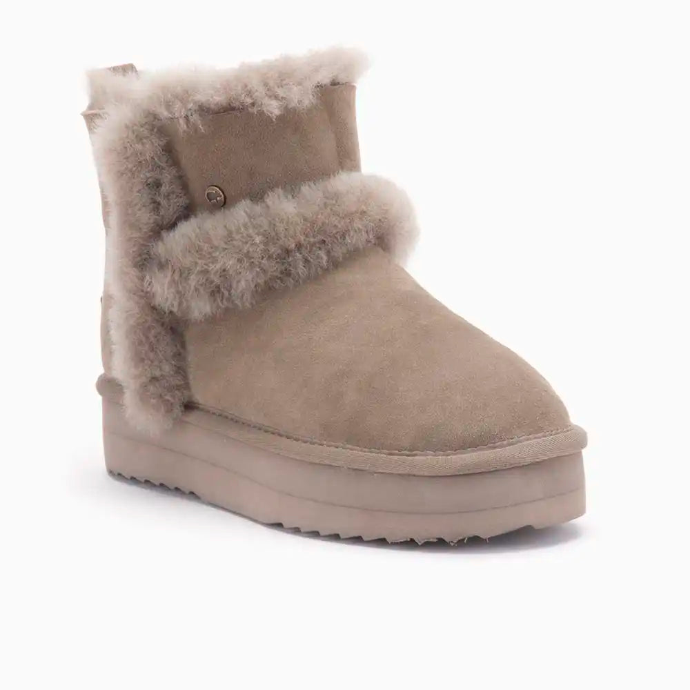 Wallaby suède plateau wool moss 2