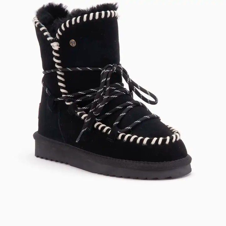 Waturra suede lace boot black thumbnail