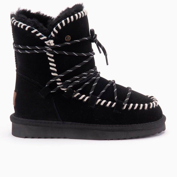Waturra Women Suède Lace Boot Black thumbnail