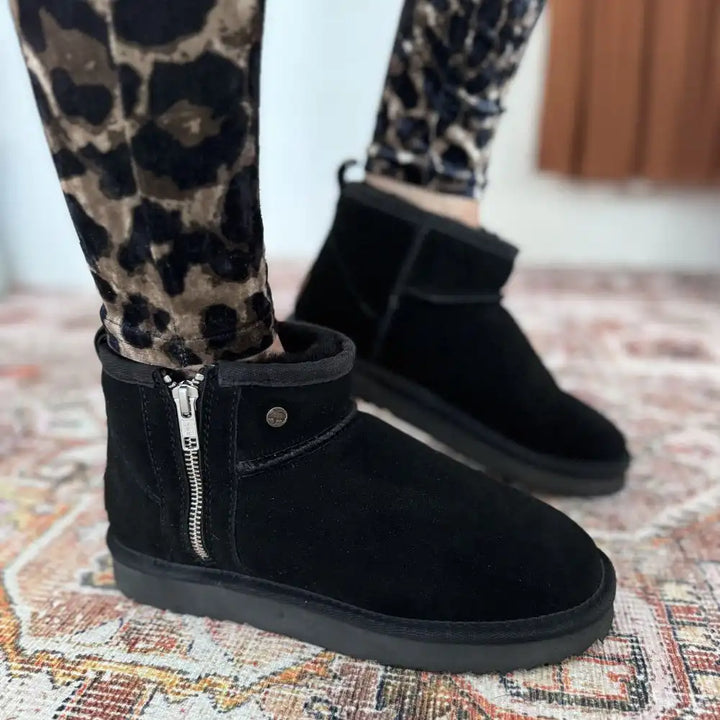 Durack suède zipper black thumbnail 1