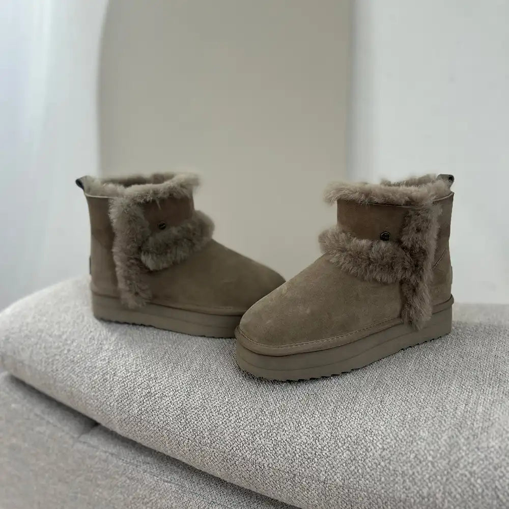 Durack suède plateau wool moss 1